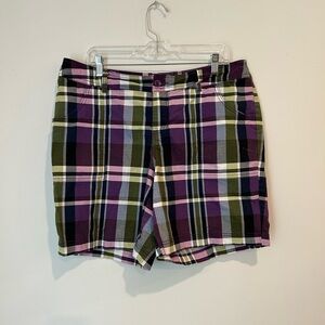 Lane Bryant Women’s Size 16 Purple Plaid Shorts